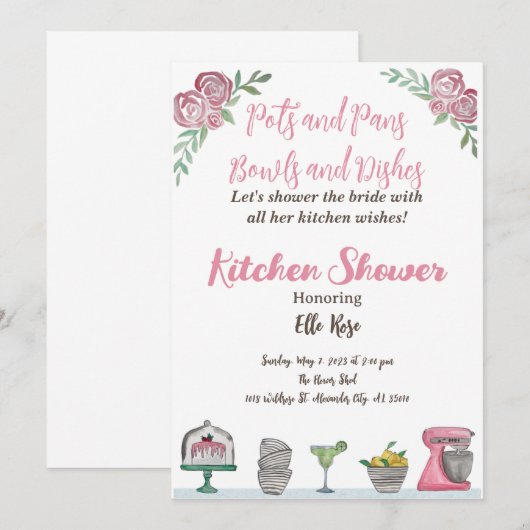 Einladung zur Küchendusche (Vorne/Hinten)