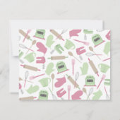 Einladung zur Küchendusche - Rosa und Grün (Rückseite)