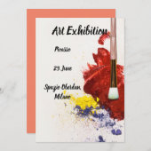 Einladung zur Kunstausstellung (Vorne/Hinten)