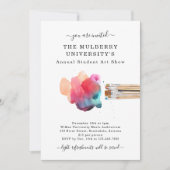 Einladung zur Kunstausstellung in Schulen oder Stu (Vorderseite)