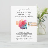 Einladung zur Kunstausstellung in Schulen oder Stu (Stehend Vorderseite)