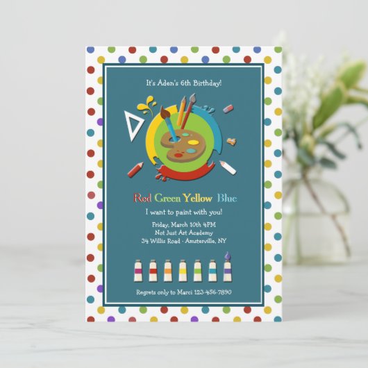 Einladung zur Kunstklasse (Stehend Vorderseite)