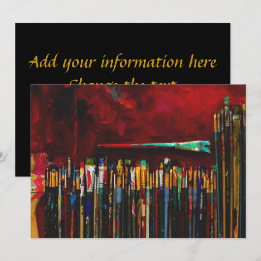 Einladung zur Kunstschau (Vorne/Hinten)