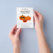 Einladung zur Kürbisschnitzerei im Party Flyer (Gruppe)