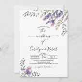 Einladung zur Lavendelhochzeit (Vorderseite)