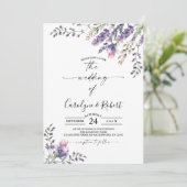 Einladung zur Lavendelhochzeit (Stehend Vorderseite)