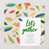 Einladung zur Leaf Drop Cream-Party (Vorne/Hinten)