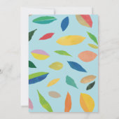 Einladung zur Leaf Drop Sky Blue Party (Rückseite)