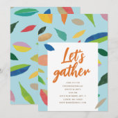 Einladung zur Leaf Drop Sky Blue Party (Vorne/Hinten)