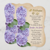 Einladung zur Lebensfeier Hydrangea (Vorne/Hinten)