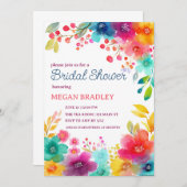 Einladung zur lebhaften Tropical Floral Bridal Dus (Vorne/Hinten)