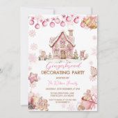 Einladung zur Lebkuchenhäuschen-Verzierungs-Party (Vorderseite)