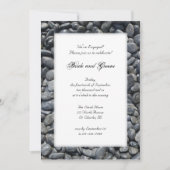 Einladung zur leisen Black-Pebbles-Engagement (Vorderseite)