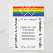 Einladung zur LGBT Flag Gay Engagement Party (Vorderseite)