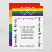 Einladung zur LGBT Flag Gay Engagement Party (Vorne/Hinten)