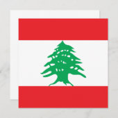 Einladung zur Libanon-Flagge (Vorne/Hinten)