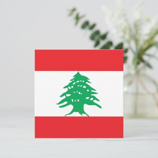 Einladung zur Libanon-Flagge (Stehend Vorderseite)