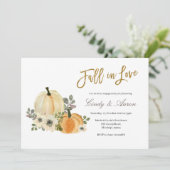 Einladung zur Liebe-Kürbis-Party (Stehend Vorderseite)