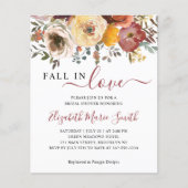 Einladung zur Liebe Rote Flora Brautdusche (Vorderseite)