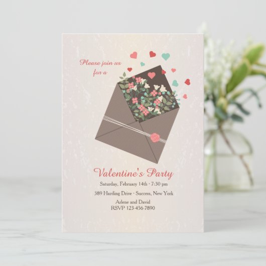 Einladung zur Liebe senden (Stehend Vorderseite)