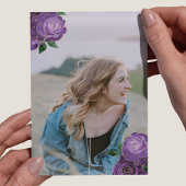 Einladung zur lila Agate Foto Graduation Party