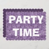 Einladung zur lila Blasenverpackung (Vorne/Hinten)