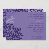 Einladung zur Lila Blume (Vorne/Hinten)
