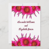 Einladung zur Lila Blume zum Hochzeitstag (Rückseite)