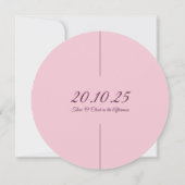 Einladung zur lila Blumenfeier (Rückseite)