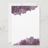 Einladung zur lila Blumenhochzeit (Rückseite)