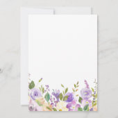 Einladung zur lila Blumenwärmung (Rückseite)