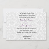 Einladung zur lila Damast (Rückseite)