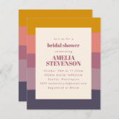 Einladung zur Lila geometrischen Brautdusche (Vorne/Hinten)