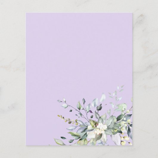 Einladung zur lila geometrischen Budgetierung (Rückseite)