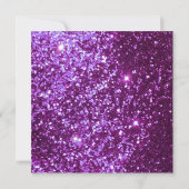 Einladung zur lila Glitzer Graduation Party (Rückseite)