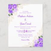 Einladung zur Lila Goldblumenhochzeit (Vorderseite)