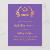 Einladung zur lila Goldkranz-Graduierungspartei (Vorderseite)