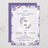 Einladung zur lila Goldmedaille-Blume (Vorne/Hinten)