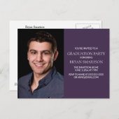 Einladung zur Lila Graduiertenpartei-Foto (Vorne/Hinten)