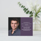 Einladung zur Lila Graduiertenpartei-Foto (Stehend Vorderseite)