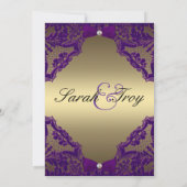 Einladung zur Lila Hochzeit und Goldhochzeit (Rückseite)