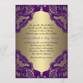 Einladung zur Lila Hochzeit und Goldhochzeit