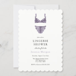 Einladung zur lila Lingerie-Dusche