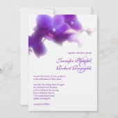 Einladung zur lila Orchid-Hochzeit (Vorderseite)