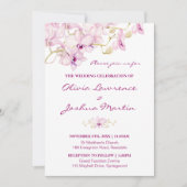 Einladung zur Lila Orchideenhochzeit (Vorderseite)