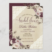 Einladung zur Lila Peonies Bridal Dusche (Vorne/Hinten)