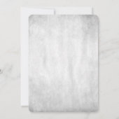 Einladung zur lila Pfauenhochzeit (Rückseite)