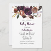 Einladung zur Lila Pflaumendusche aus Burgund (Vorderseite)