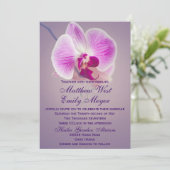 Einladung zur Lila Radiant Orchid Hochzeit (Stehend Vorderseite)
