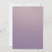 Einladung zur Lila Radiant Orchid Hochzeit (Rückseite)